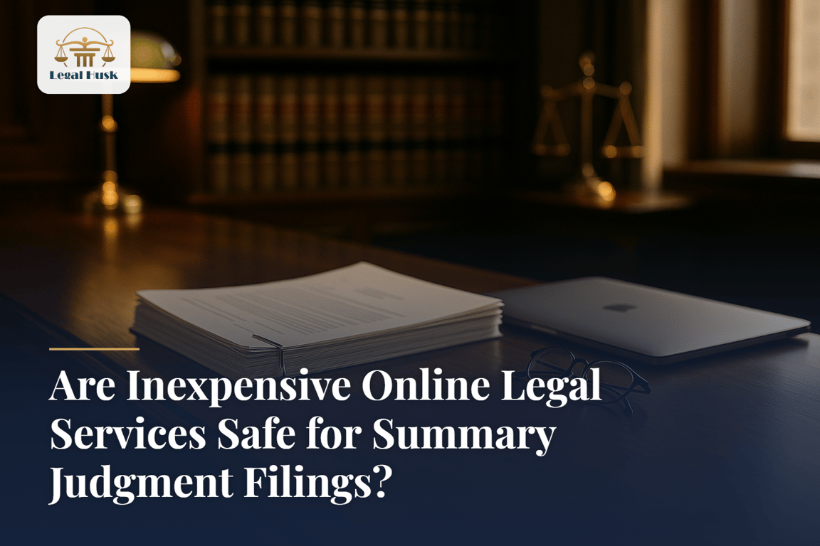 Are Inexpensive Online Legal Services Safe for Summary Judgment Filings?