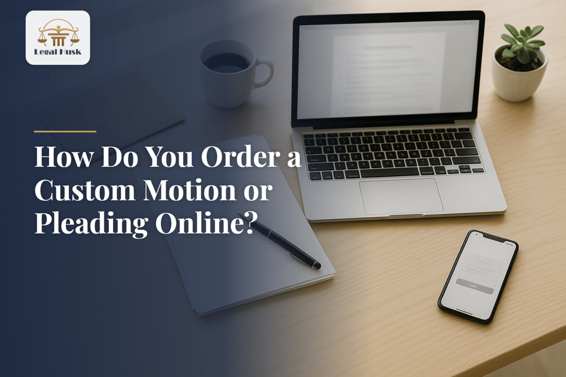 How Do You Order a Custom Motion or Pleading Online?