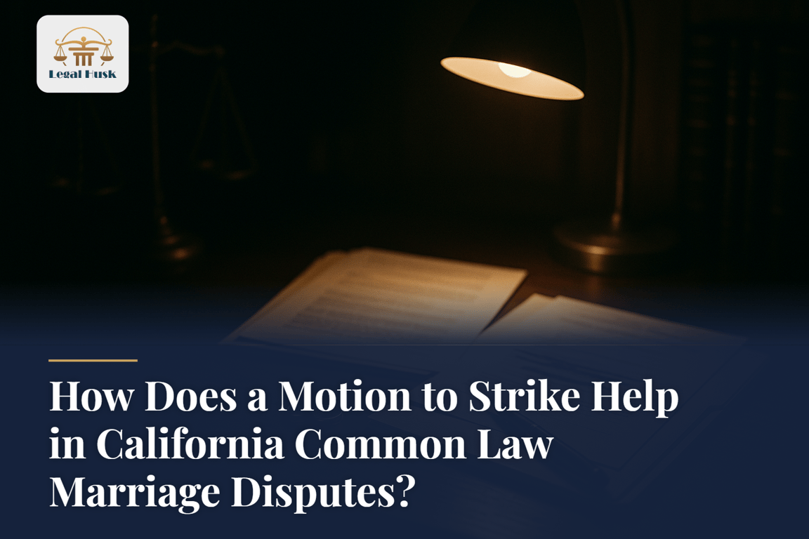 How Does a Motion to Strike Help in California Common Law Marriage Disputes?