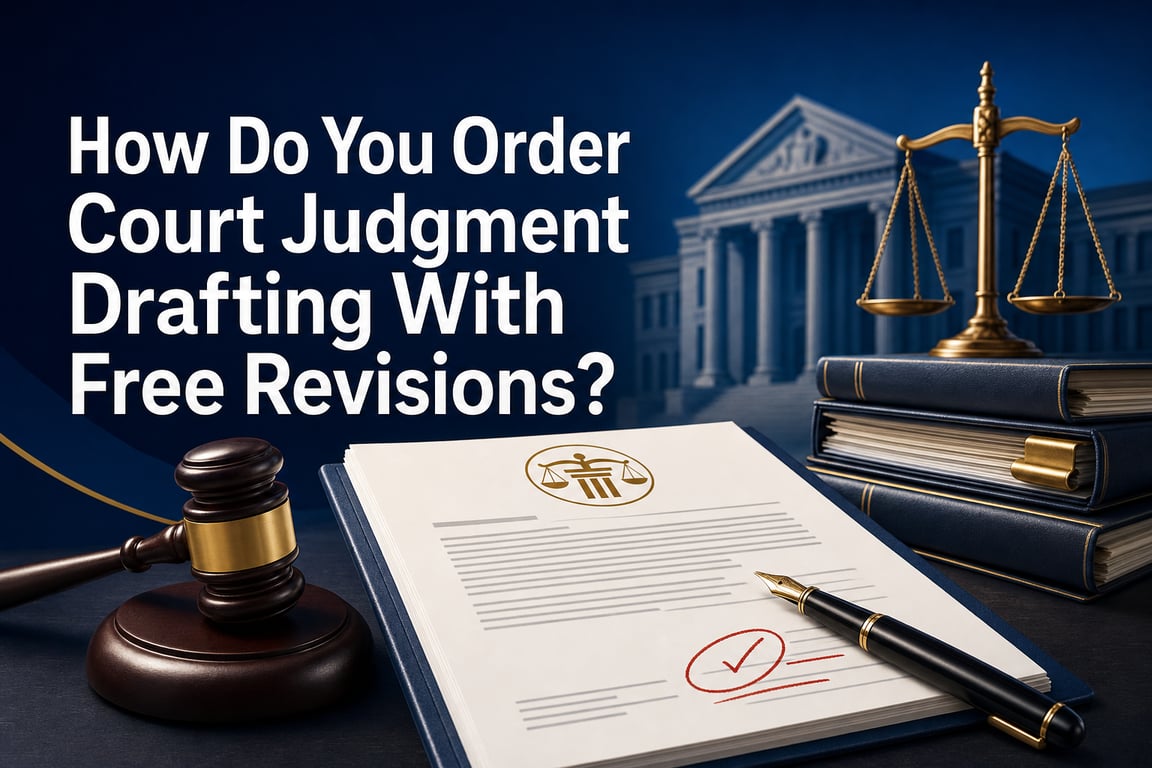 How Do You Order Court Judgment Drafting With Free Revisions?