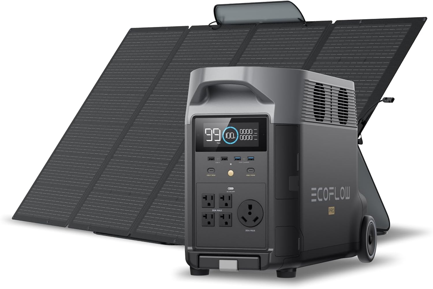 EF ECOFLOW Solar Generator 3.6KWh DELTA Pro with 400W Portable Solar Panel