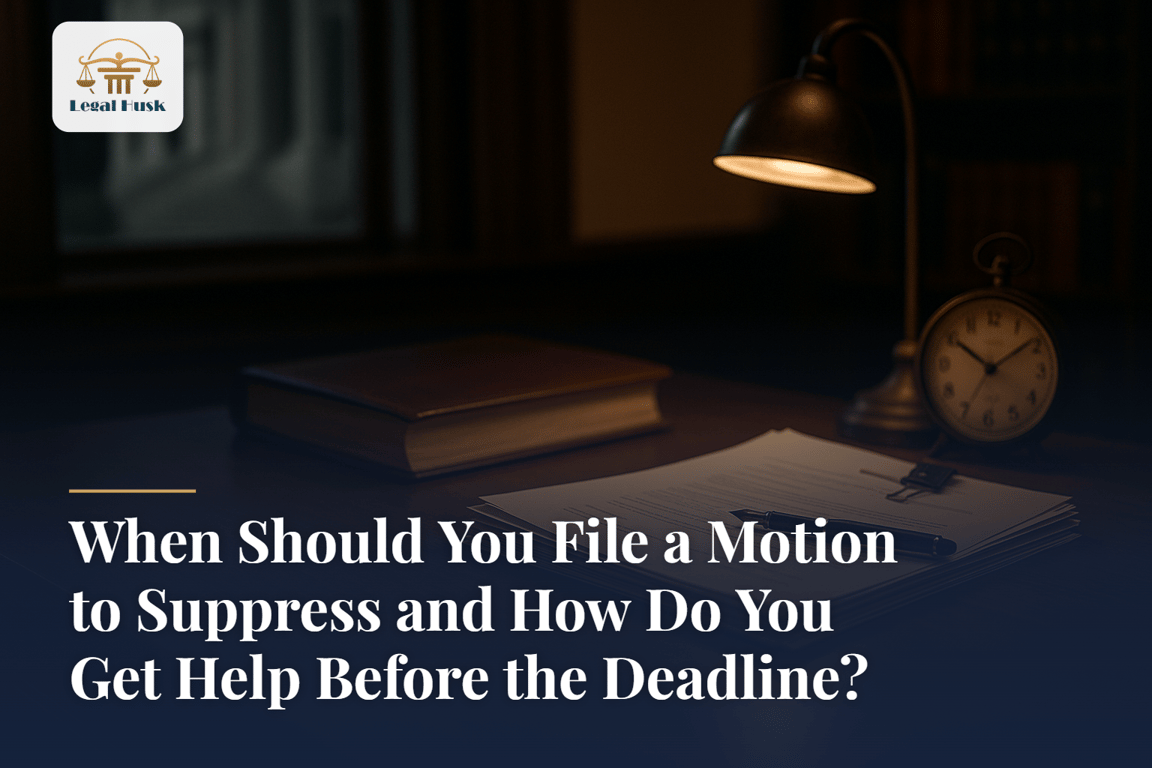 When Should You File a Motion to Suppress and How Do You Get Help Before the Deadline?
