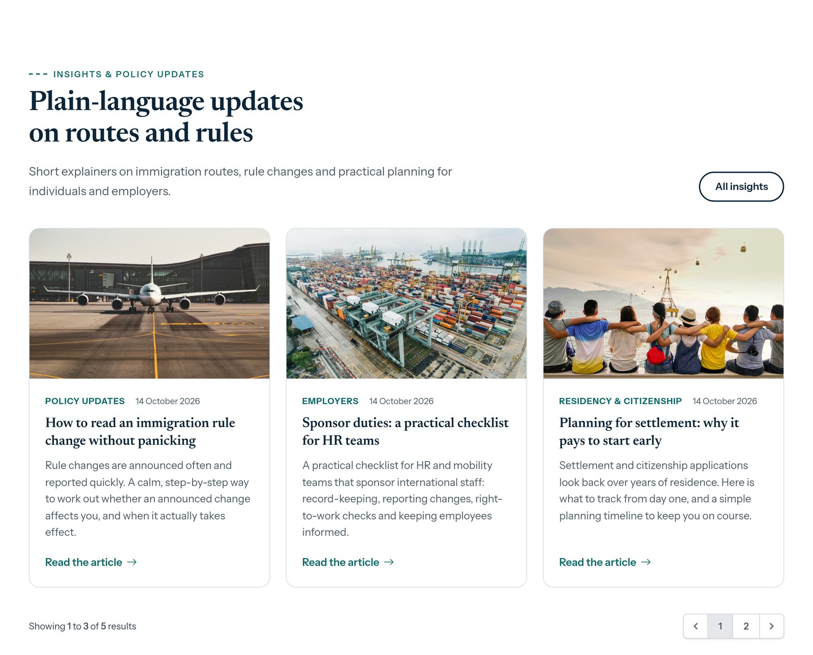 Insights Feed component