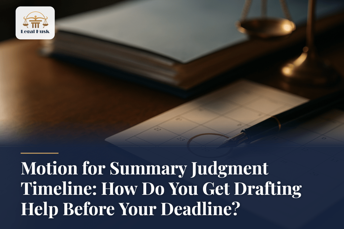 Motion for Summary Judgment Timeline: How Do You Get Drafting Help Before Your Deadline?