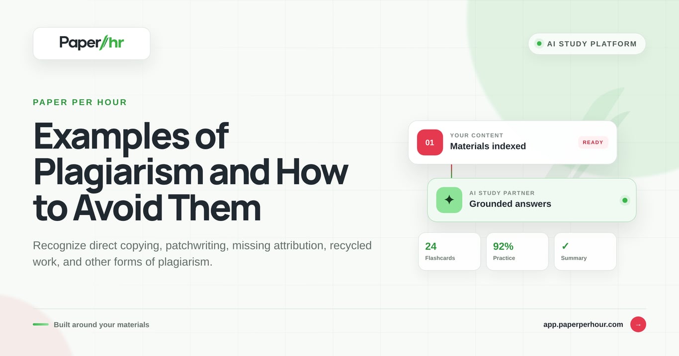 Examples of Plagiarism and How to Avoid Them