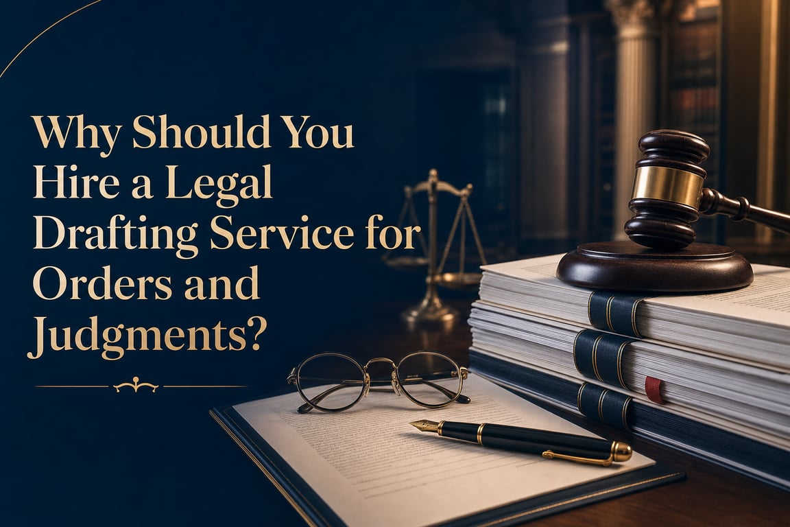 Why Should You Hire a Legal Drafting Service for Orders and Judgments?