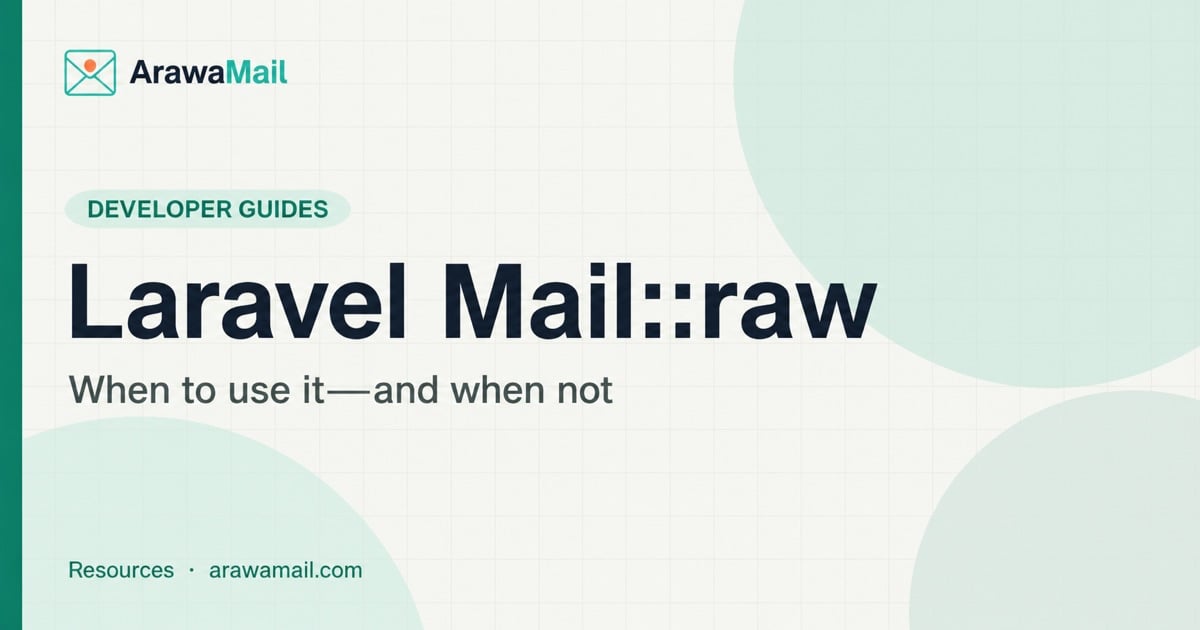 Laravel Mail::raw — when to use it (and when not)
