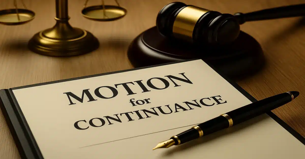 Motion for Continuance: When and How to Request It