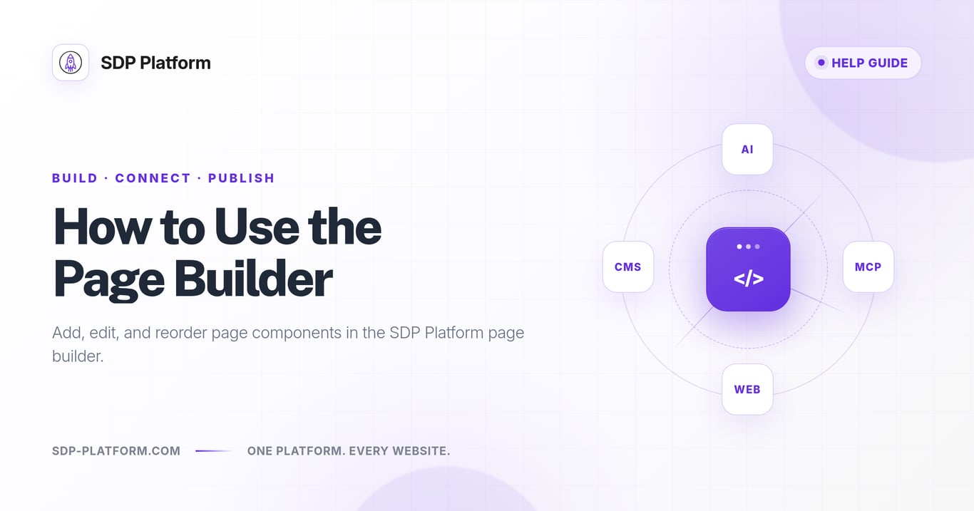 How to Use the Page Builder
