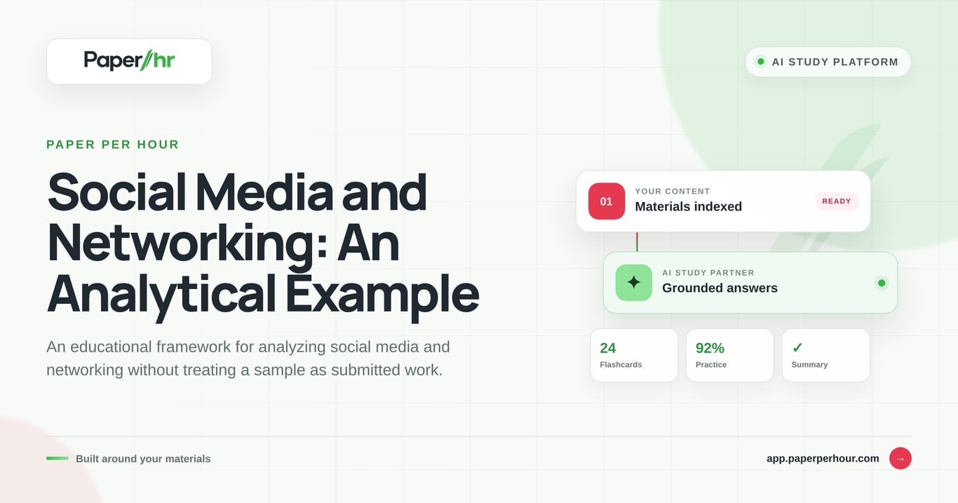 Social Media and Networking: An Analytical Example
