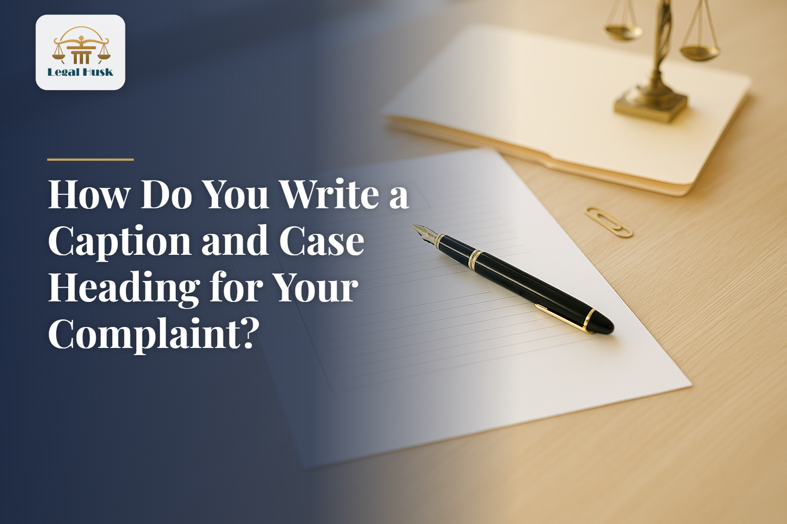 How Do You Write a Caption and Case Heading for Your Complaint?