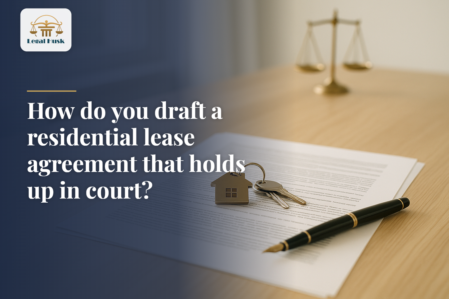 How do you draft a residential lease agreement that holds up in court?