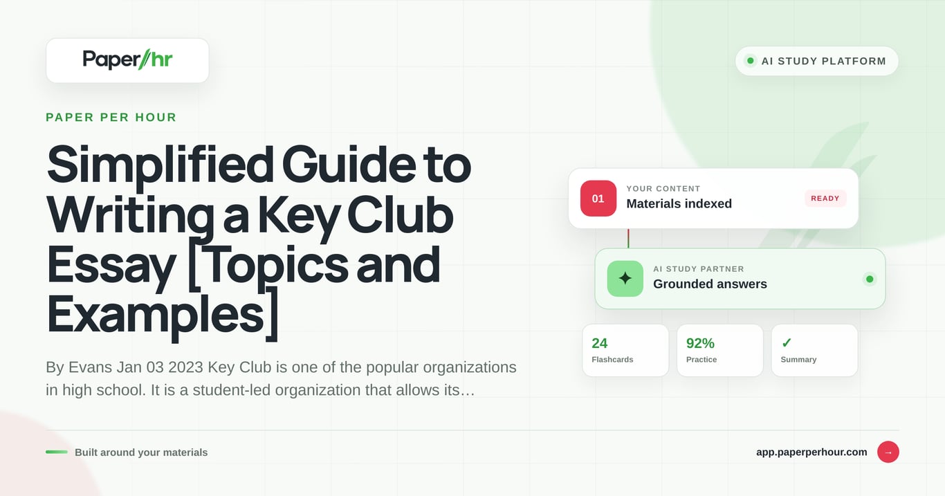 Simplified Guide to Writing a Key Club Essay [Topics and Examples]