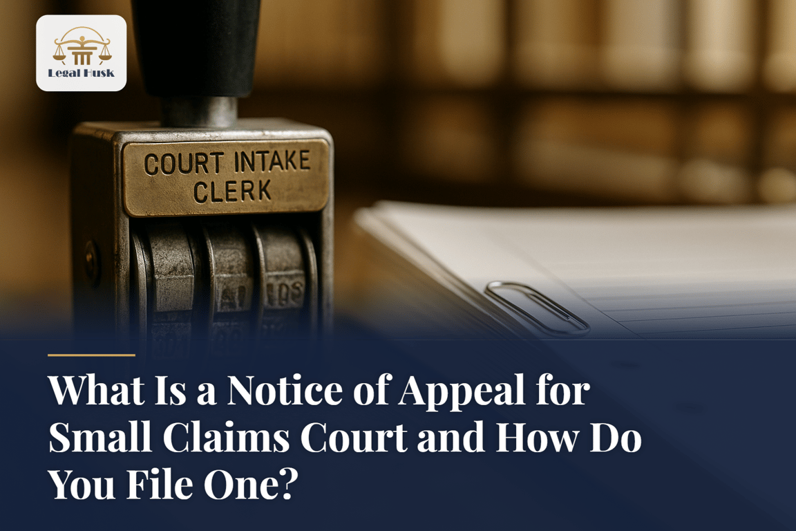 What Is a Notice of Appeal for Small Claims Court and How Do You File One?