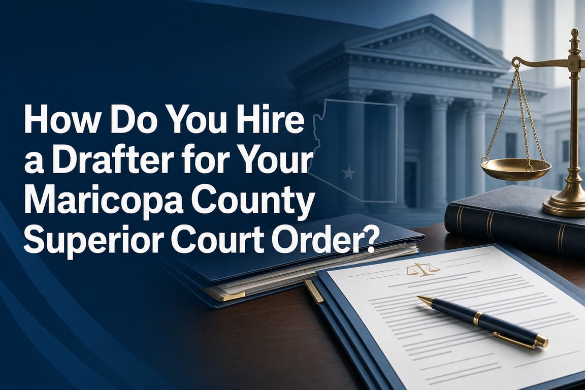 How Do You Hire a Drafter for Your Maricopa County Superior Court Order?
