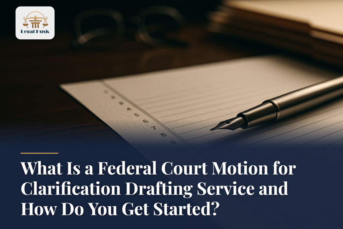 What Is a Federal Court Motion for Clarification Drafting Service and How Do You Get Started?