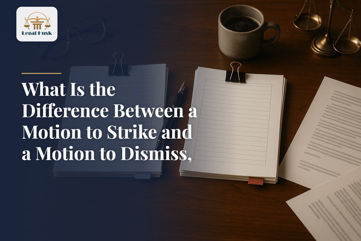 What Is the Difference Between a Motion to Strike and a Motion to Dismiss, and How Do You Get Both Drafted?