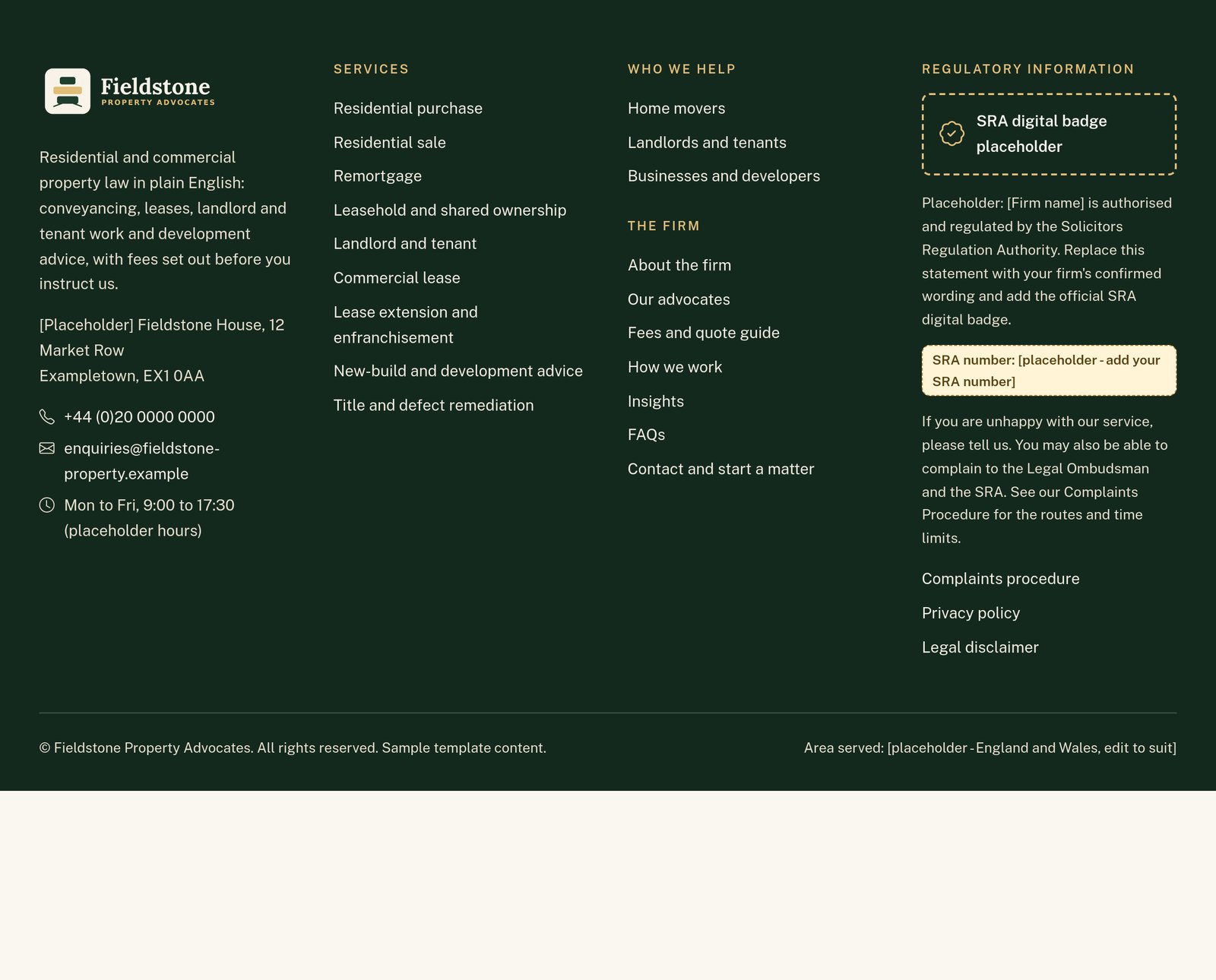 Fieldstone Property Advocates | SDP Platform