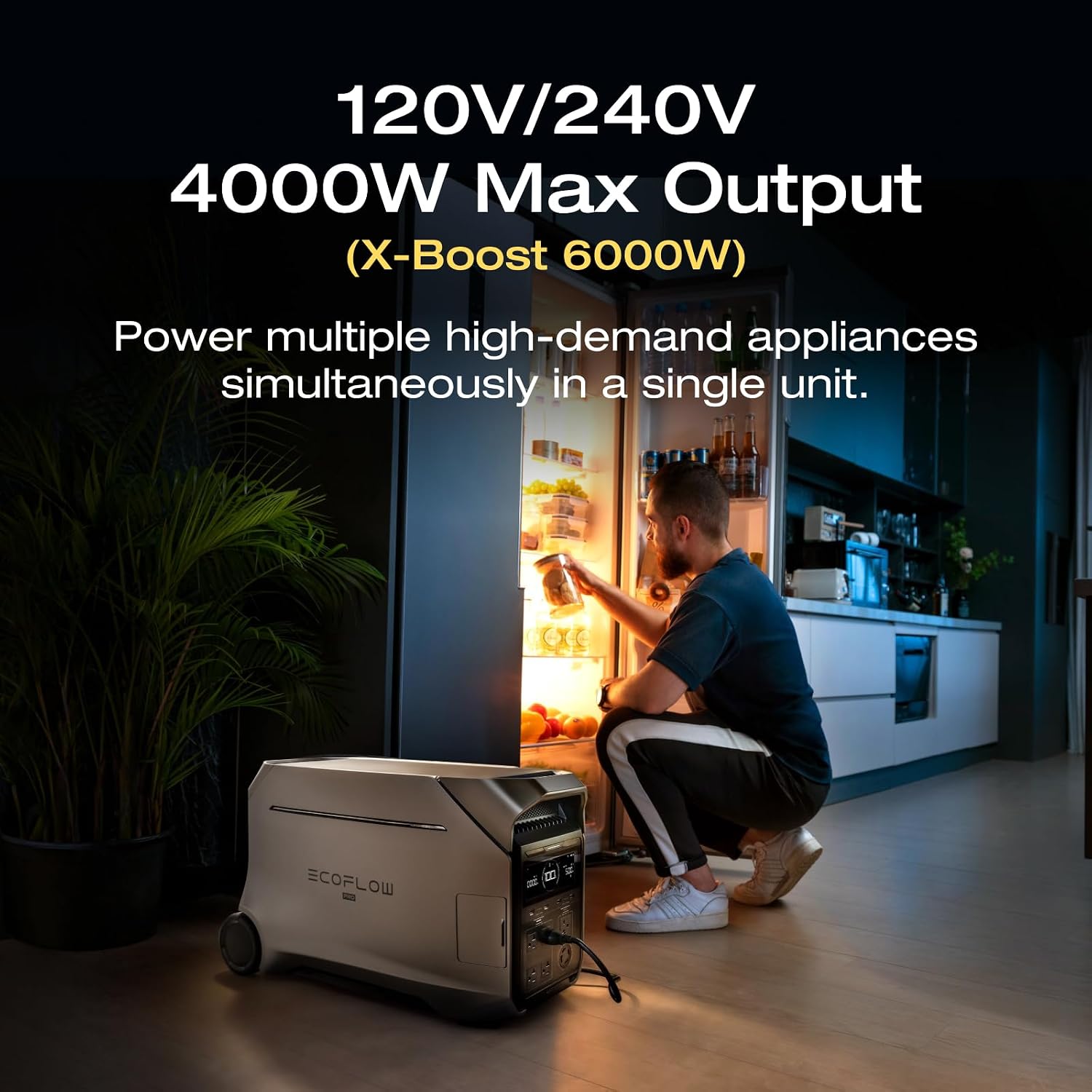 EF ECOFLOW 8kWh Portable Power Station: DELTA Pro 3 with Extra Battery view 6