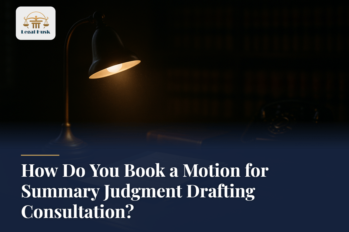 How Do You Book a Motion for Summary Judgment Drafting Consultation?