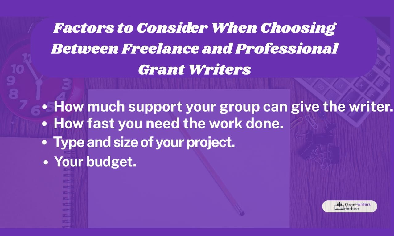 factors affecting freelance grant writing