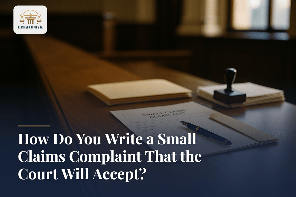 How Do You Write a Small Claims Complaint That the Court Will Accept?