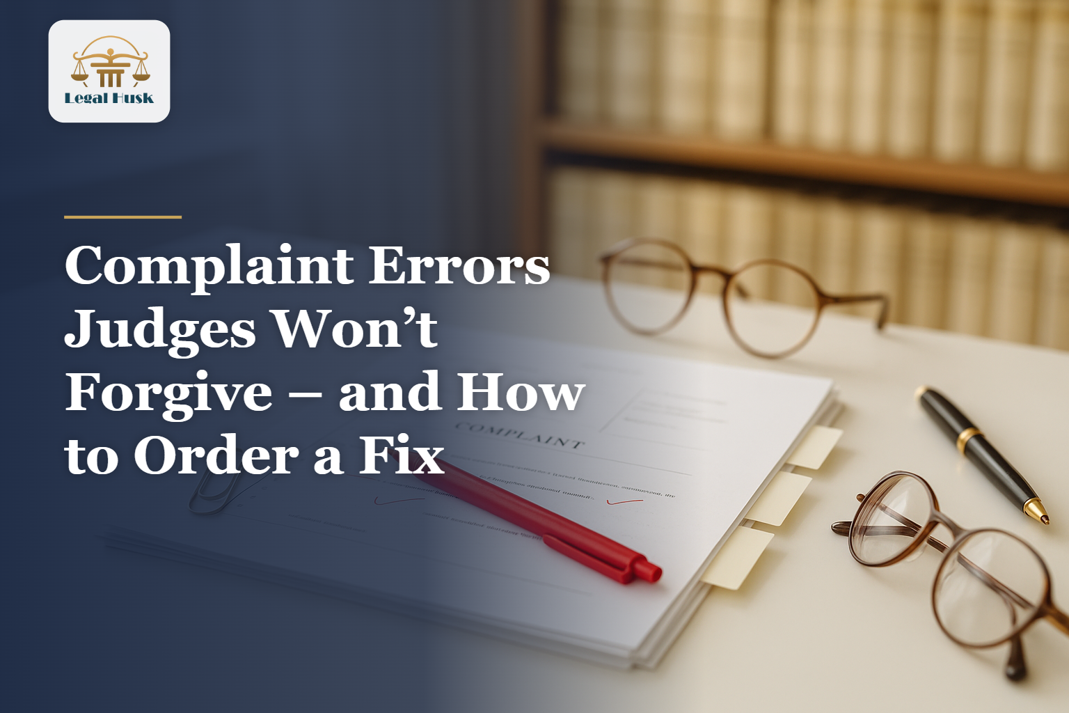 Complaint Errors Judges Won’t Forgive – and How to Order a Fix Today