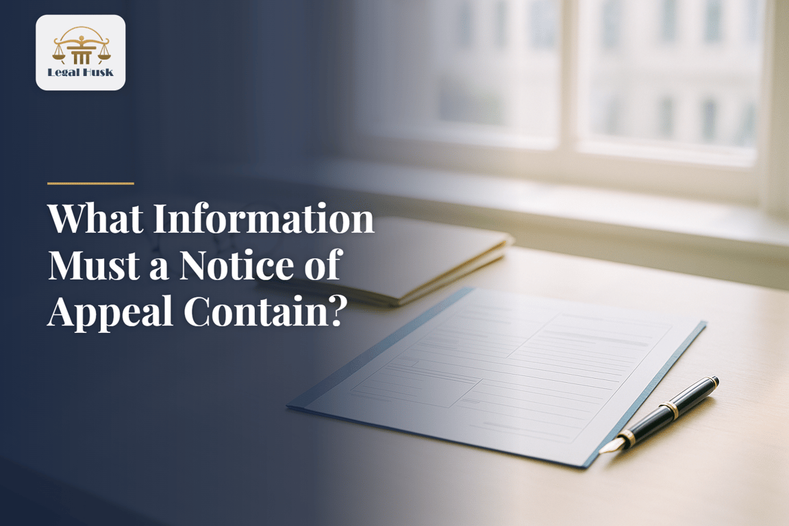What Information Must a Notice of Appeal Contain?