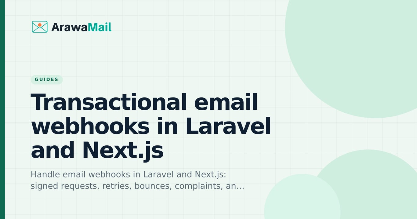 Transactional email webhooks in Laravel and Next.js