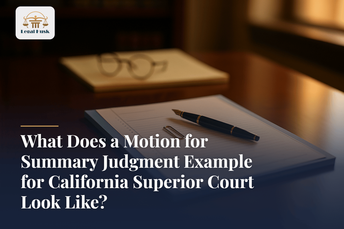 What Does a Motion for Summary Judgment Example for California Superior Court Look Like?