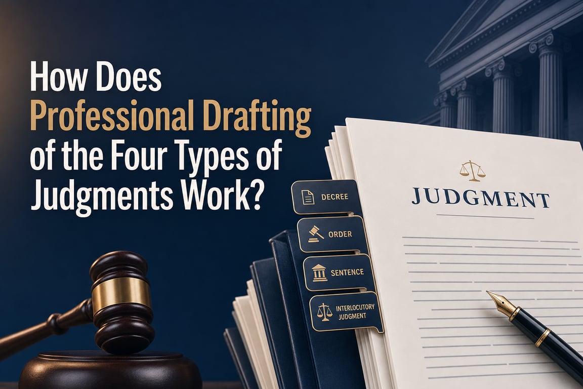 How Does Professional Drafting of the Four Types of Judgments Work?