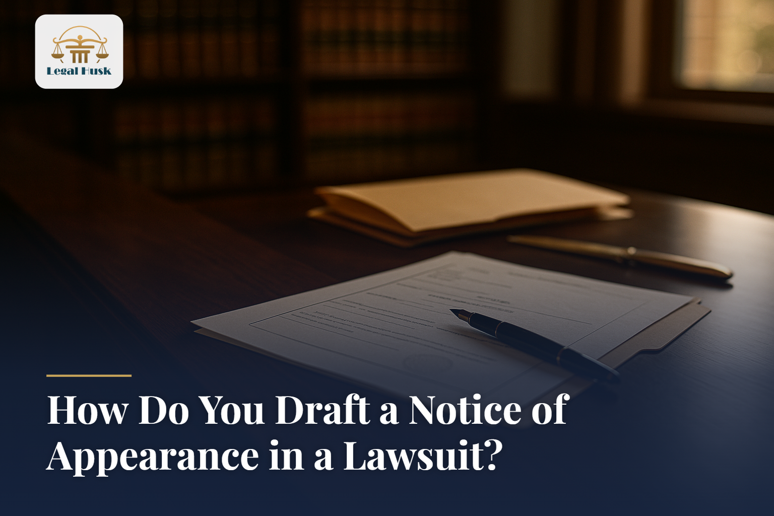 How Do You Draft a Notice of Appearance in a Lawsuit?