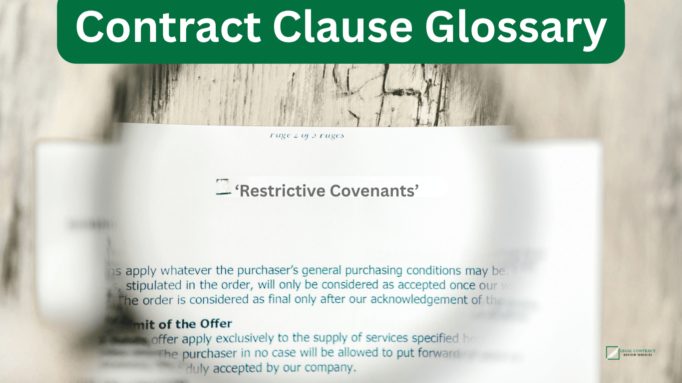 Contract Clause Glossary
