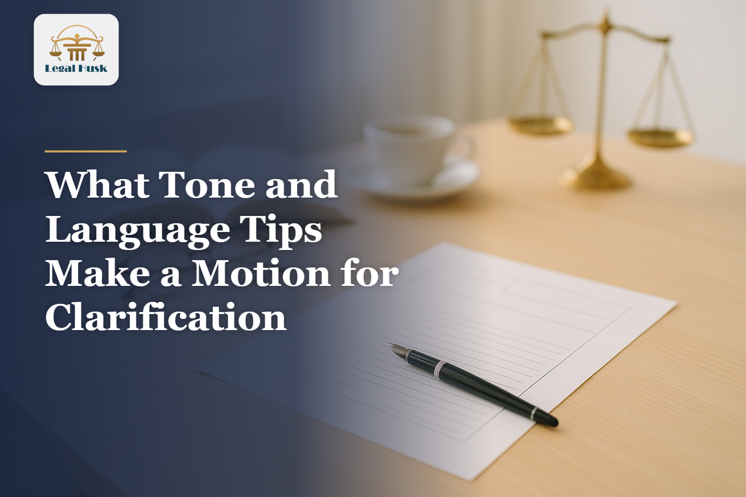 What Tone and Language Tips Make a Motion for Clarification Persuasive?