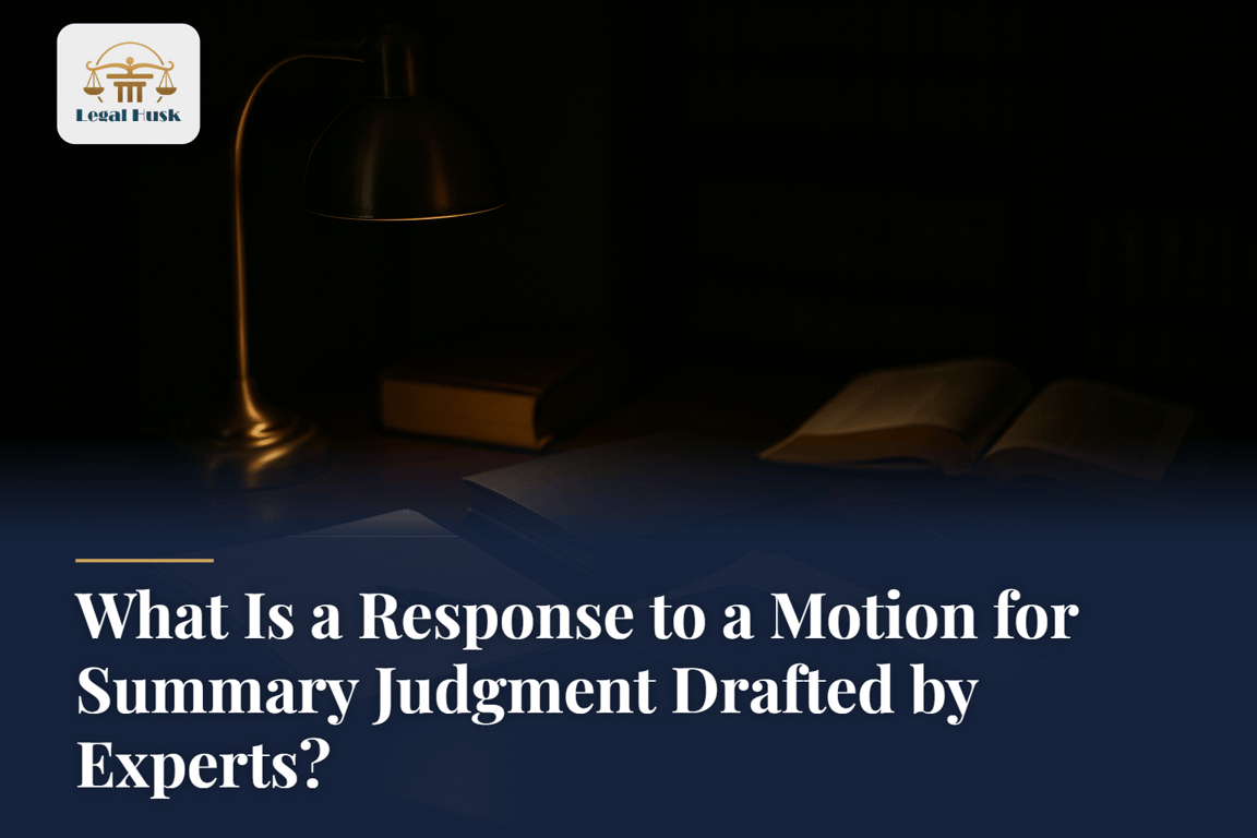 What Is a Response to a Motion for Summary Judgment Drafted by Experts?