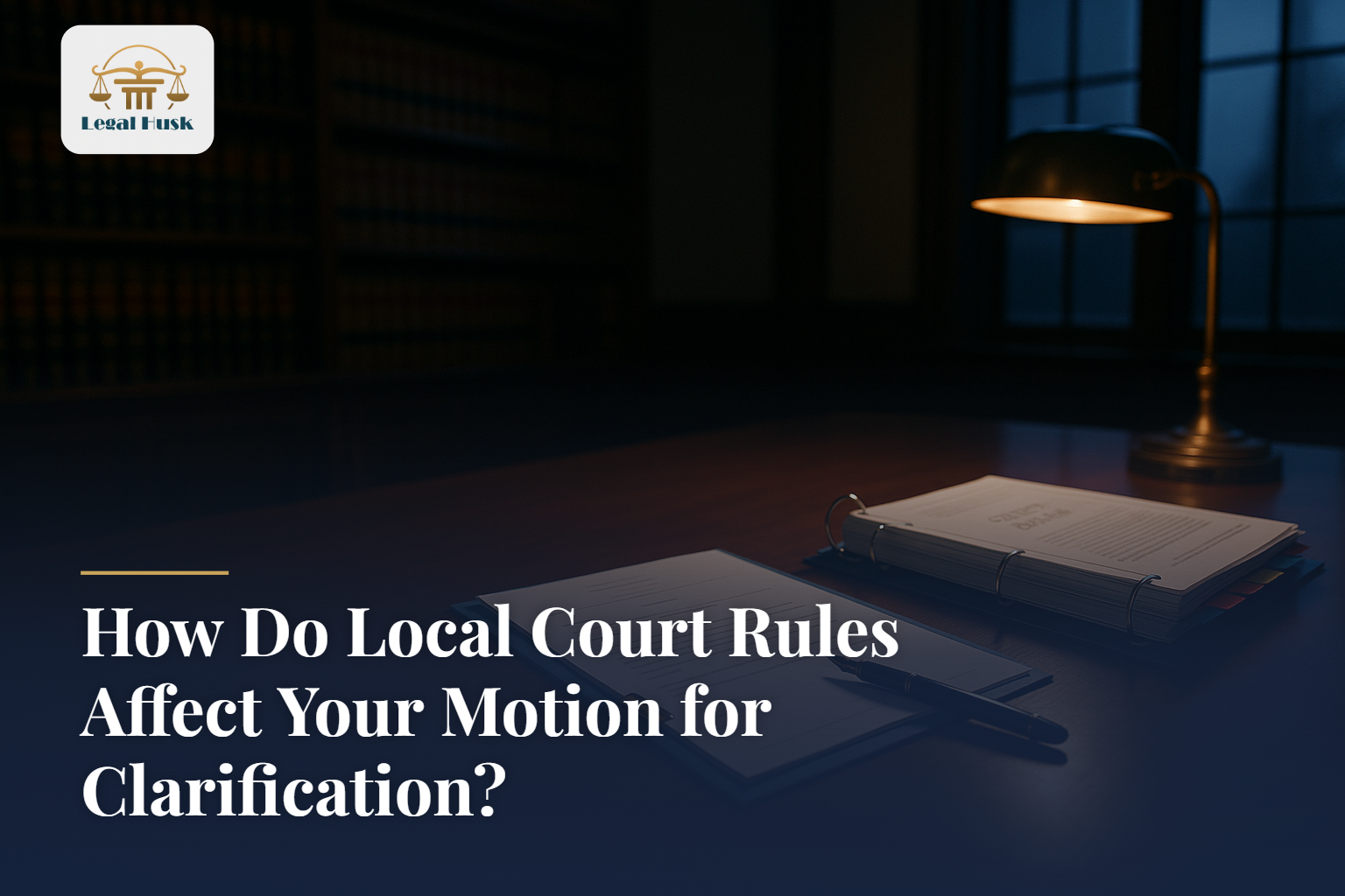 How Do Local Court Rules Affect Your Motion for Clarification?