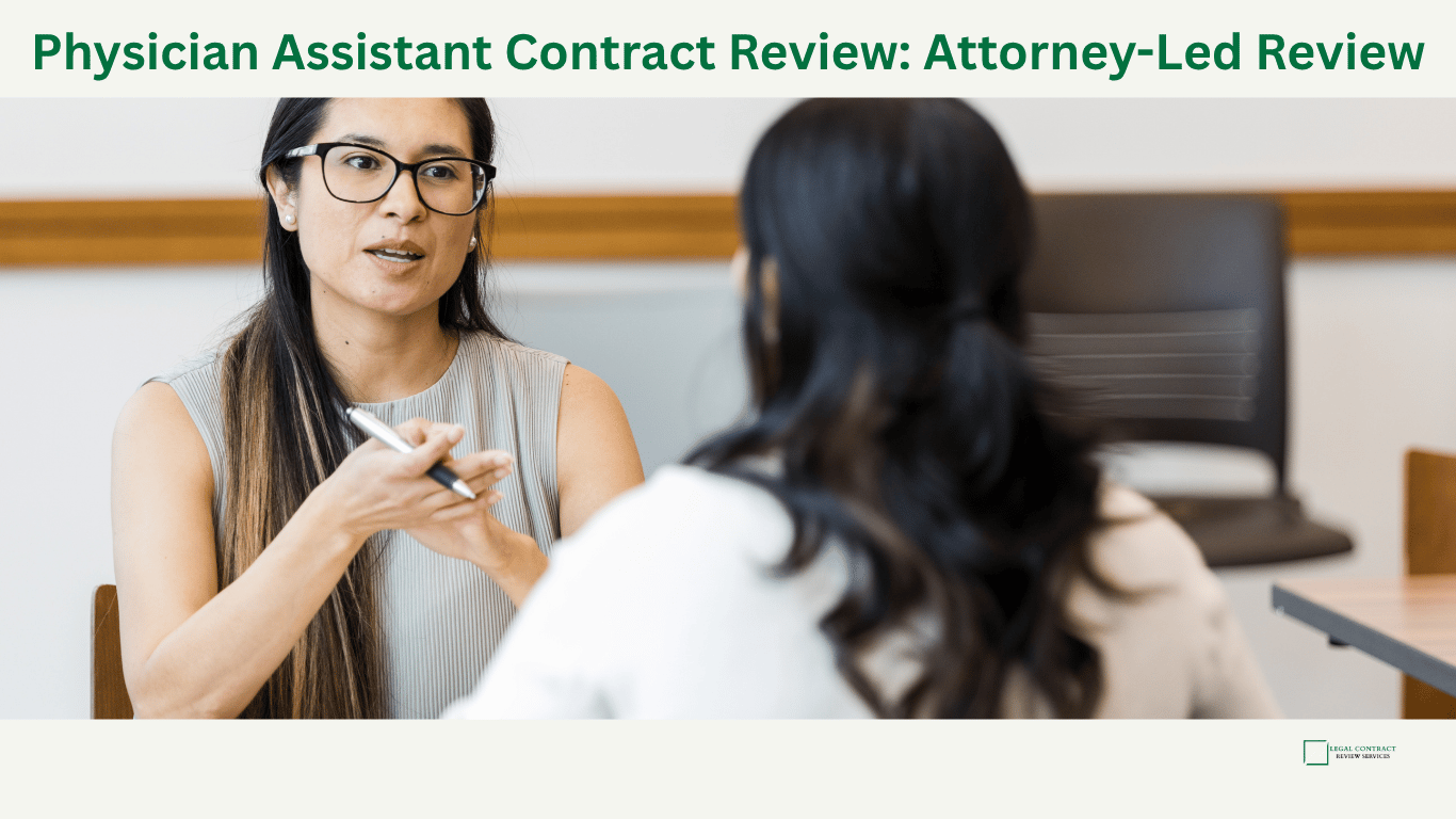 Physician Assistant Contract Review