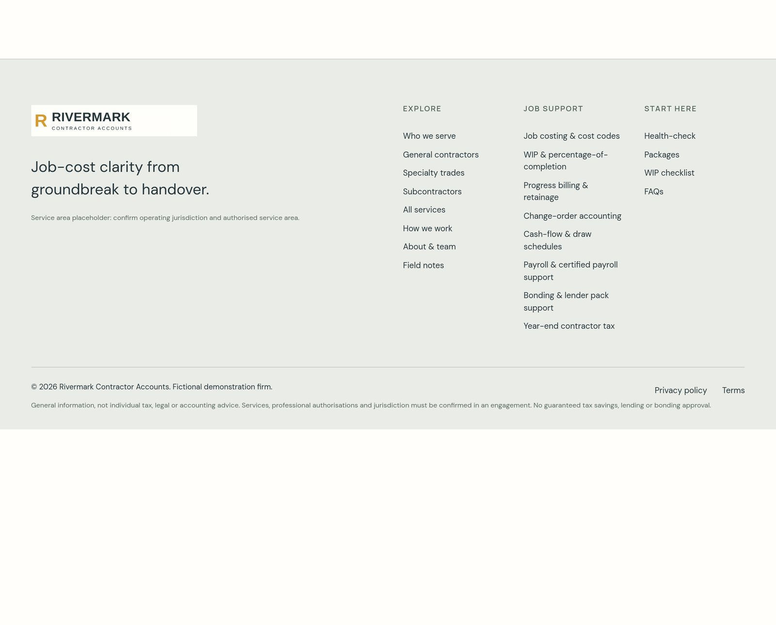 Rivermark | SEO footer component
