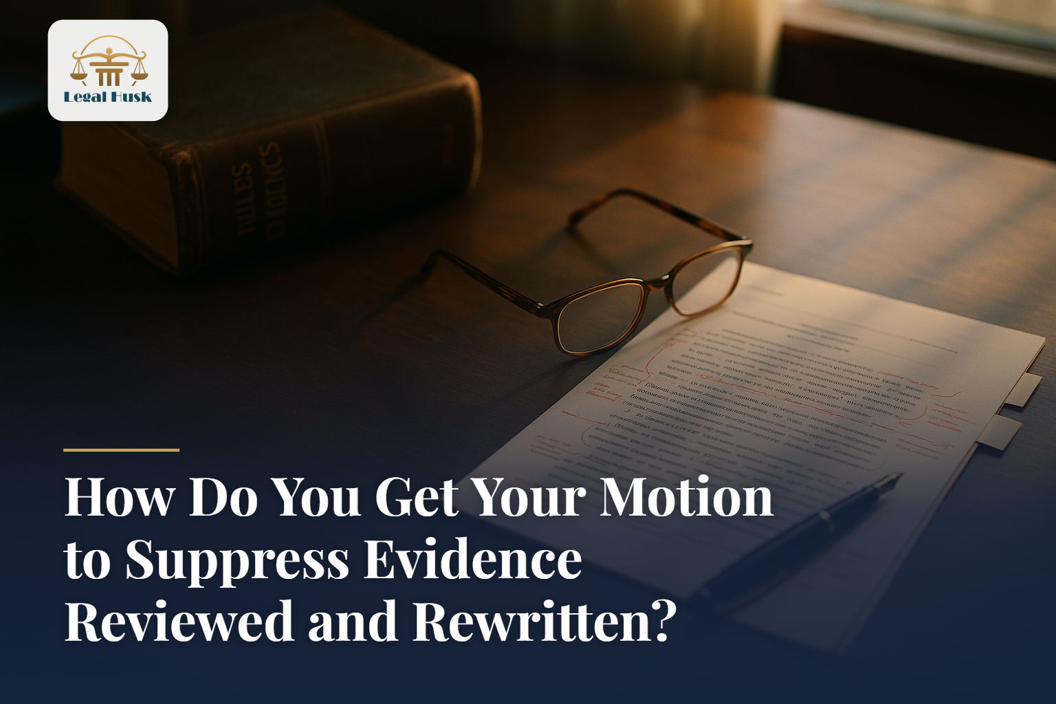 How Do You Get Your Motion to Suppress Evidence Reviewed and Rewritten?