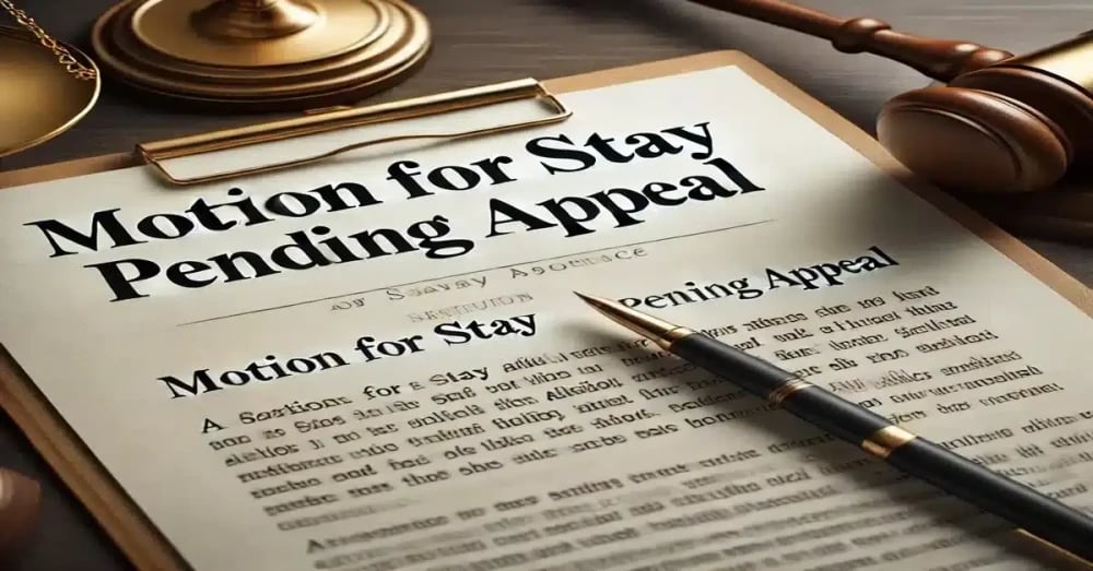 Motion for Stay Pending Appeal: Stop Enforcement Until Higher Court Rules