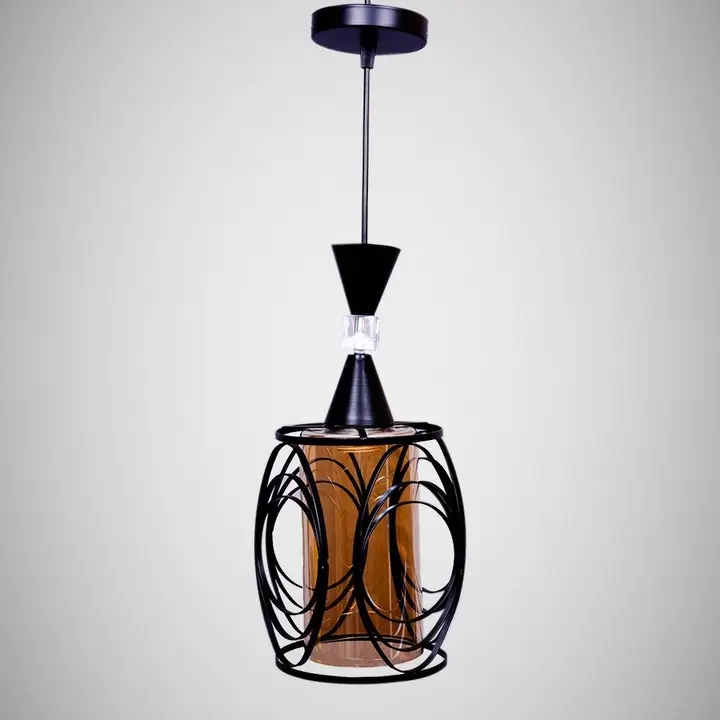 Circular Wire Cage Pendant Light