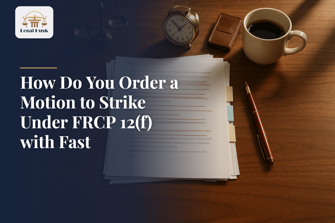 How Do You Order a Motion to Strike Under FRCP 12(f) with Fast Turnaround?