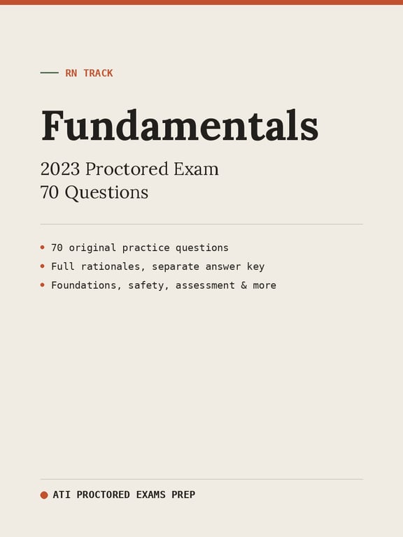 ATI RN Fundamentals 2026 Proctored Exam