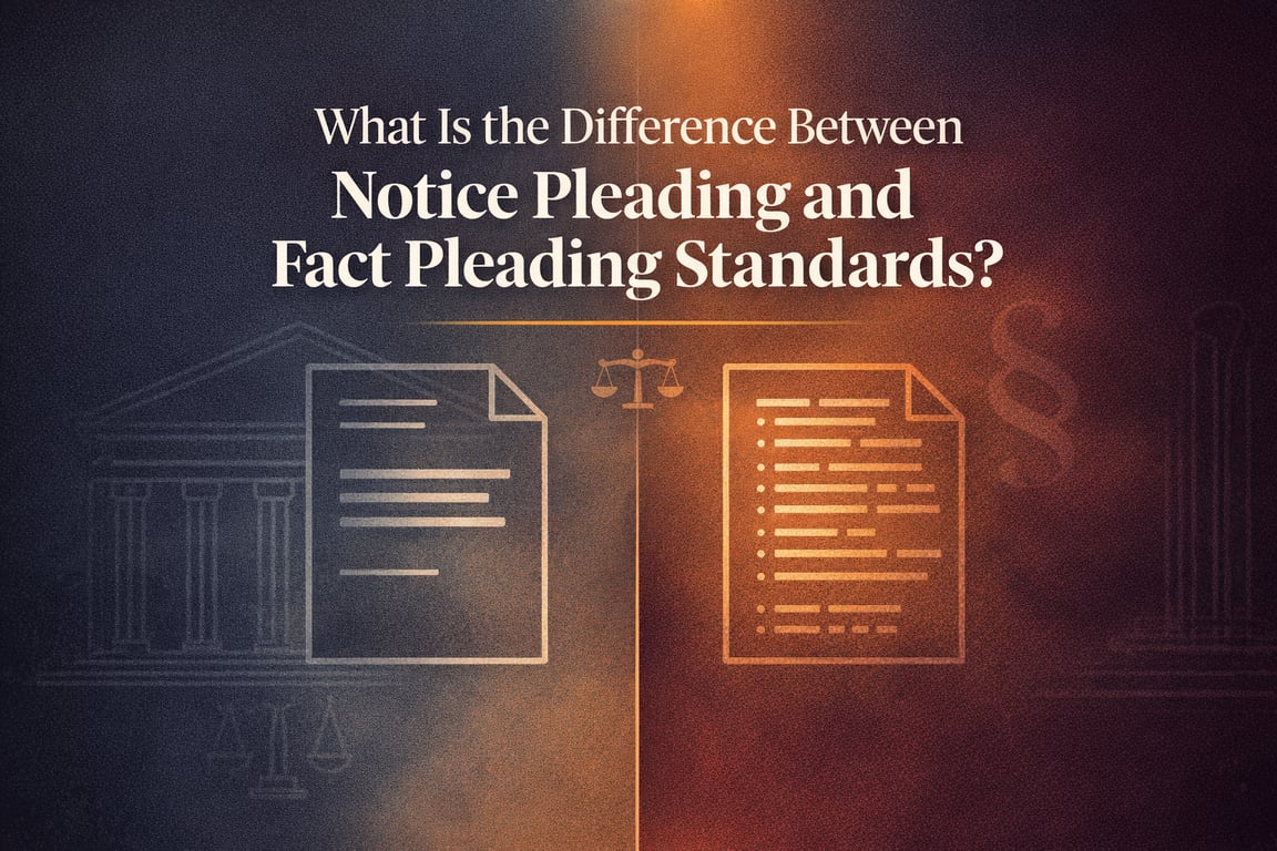 What Is the Difference Between Notice Pleading and Fact Pleading Standards?