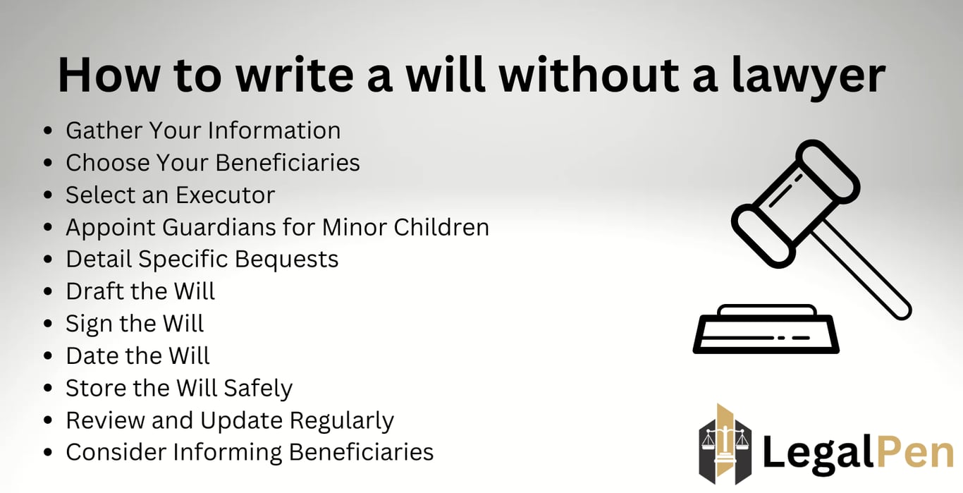 How to write a will without a lawyer