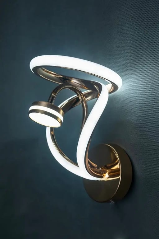Modern Gold Spiral LED Wall Light