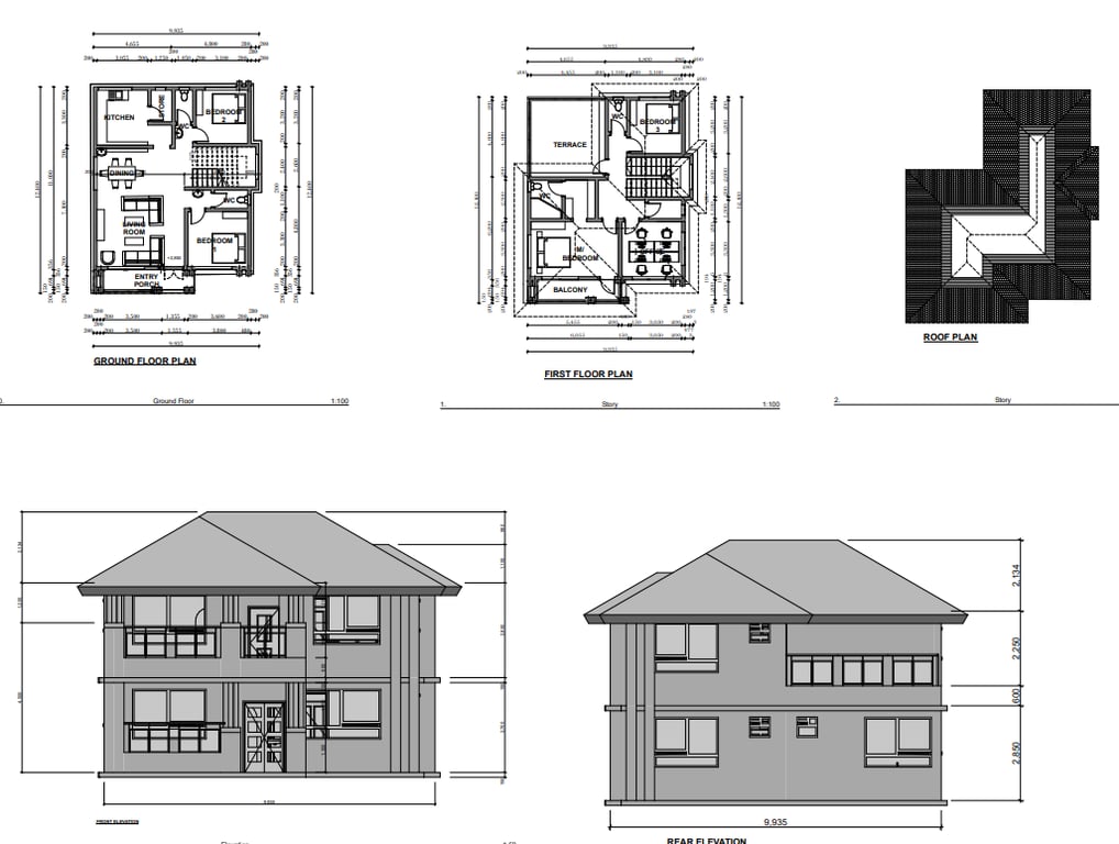 Title  Residential Architectural Design Drawings
