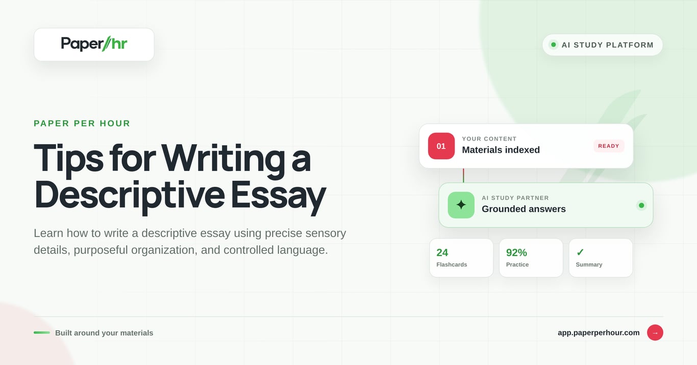 Tips for Writing a Descriptive Essay