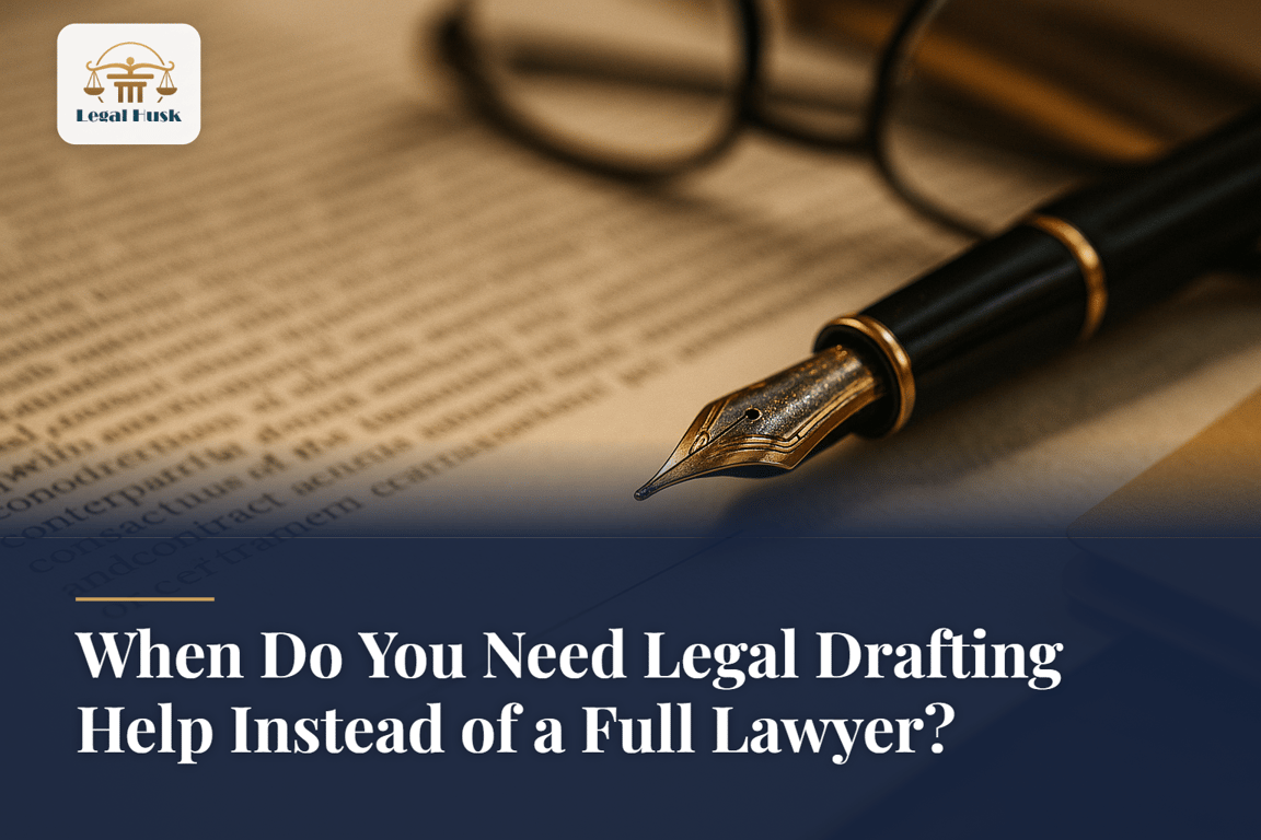 When Do You Need Legal Drafting Help Instead of a Full Lawyer?