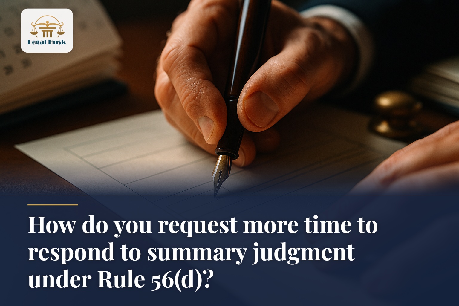 How do you request more time to respond to summary judgment under Rule 56(d)?